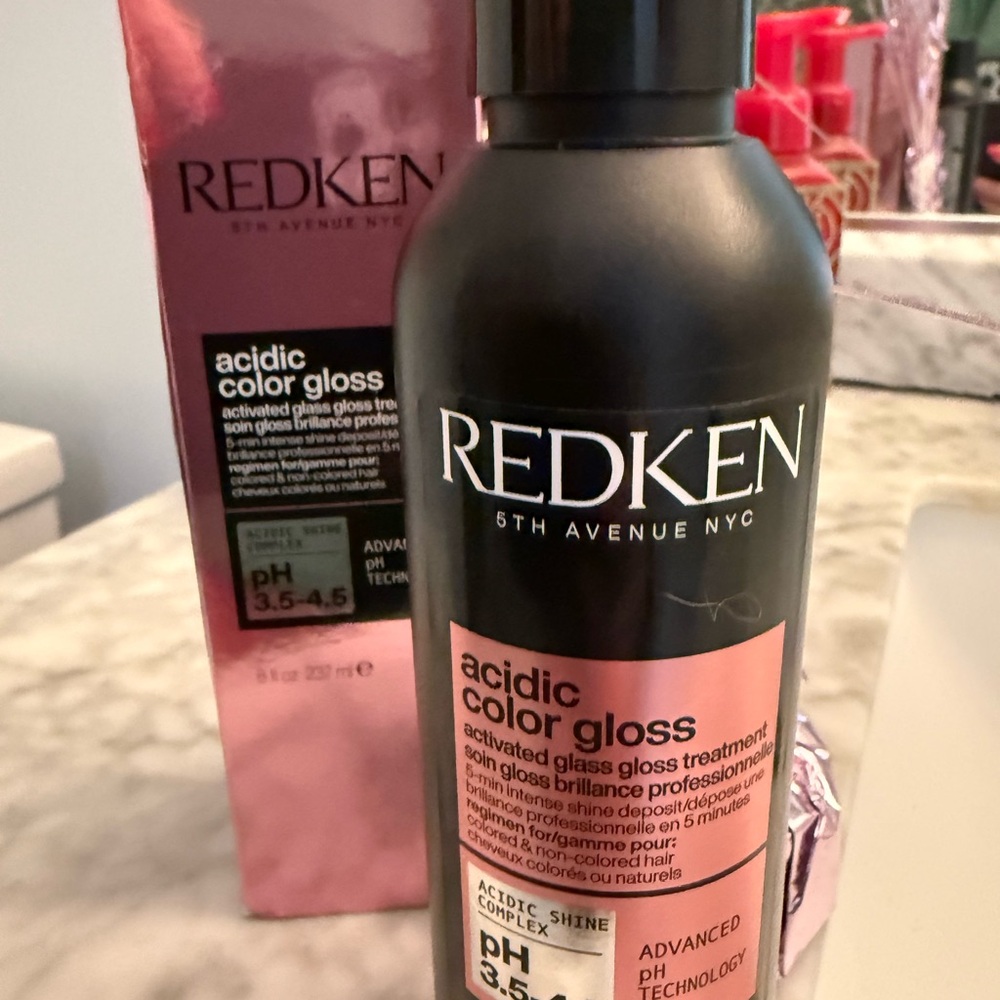 Redken Acidic Color Gloss with Black and Pink Packaging
